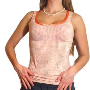 Luxe Banana Republic Tee Top in Orange Pattern